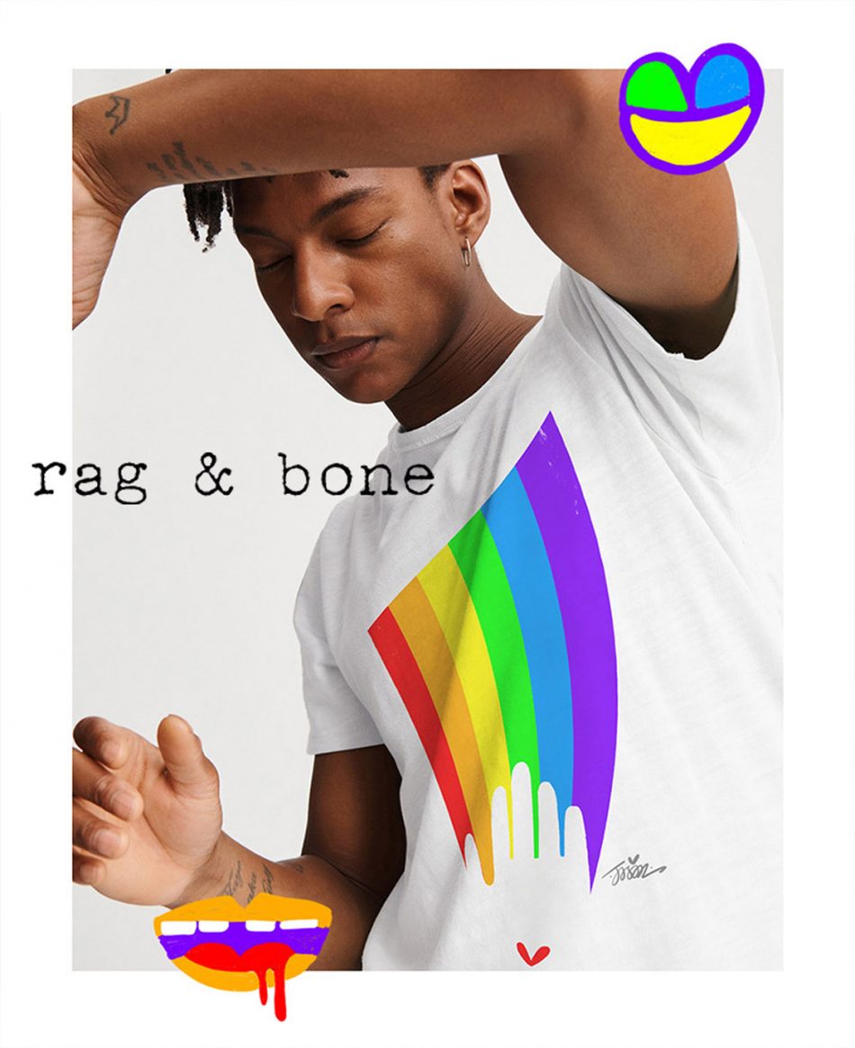 Rag and Bone Rainbow T-Shirt