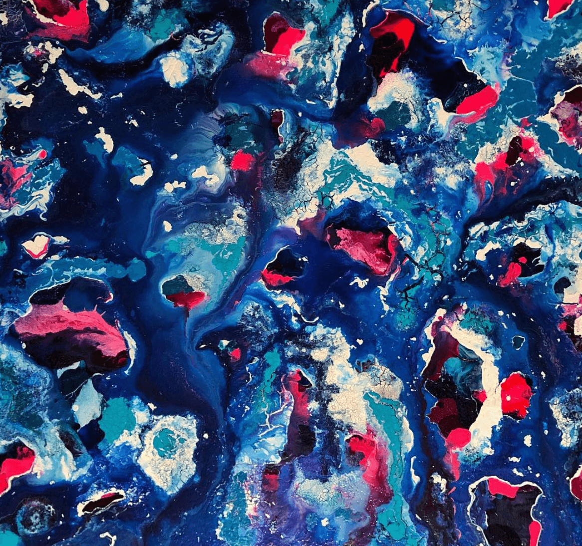 Blue and Red Abstract by Jeremy Penn