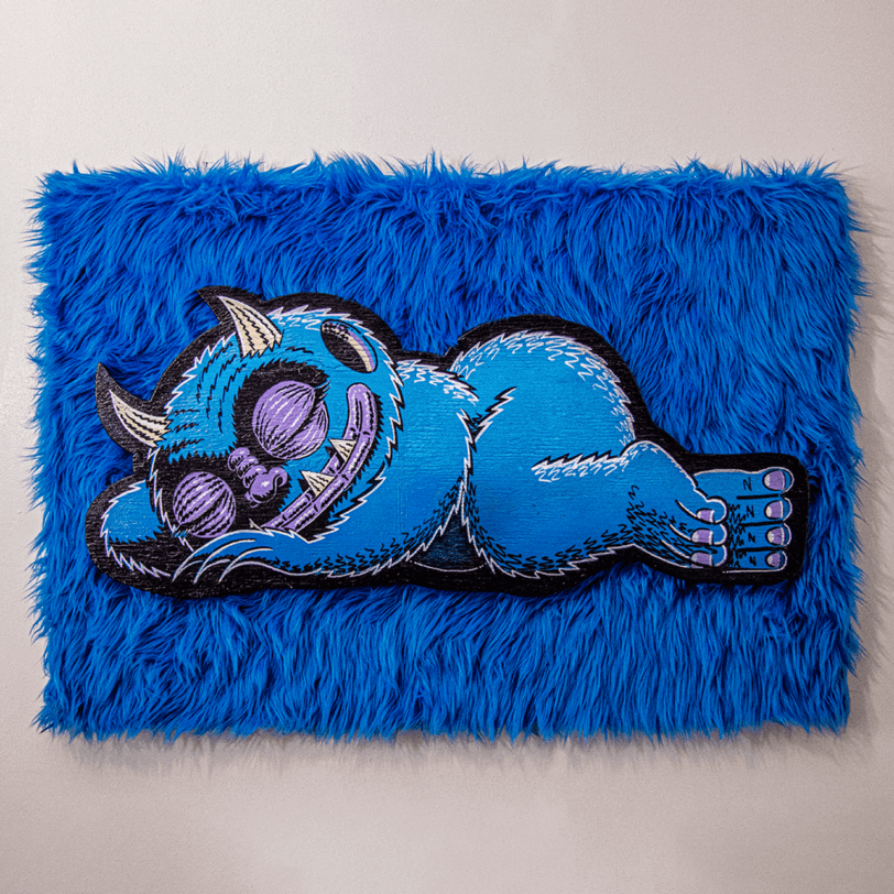 Sleeping Blue On Fur #1