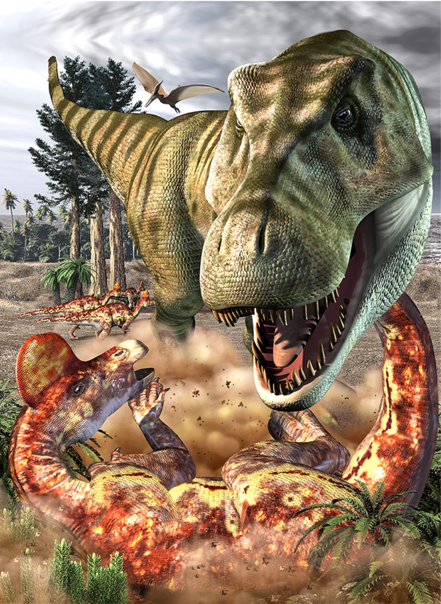 Trex Corythosaur by Barry Croucher